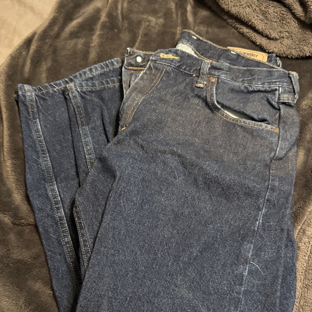 Wrangler Men's Dark Blue Relaxed Jeans